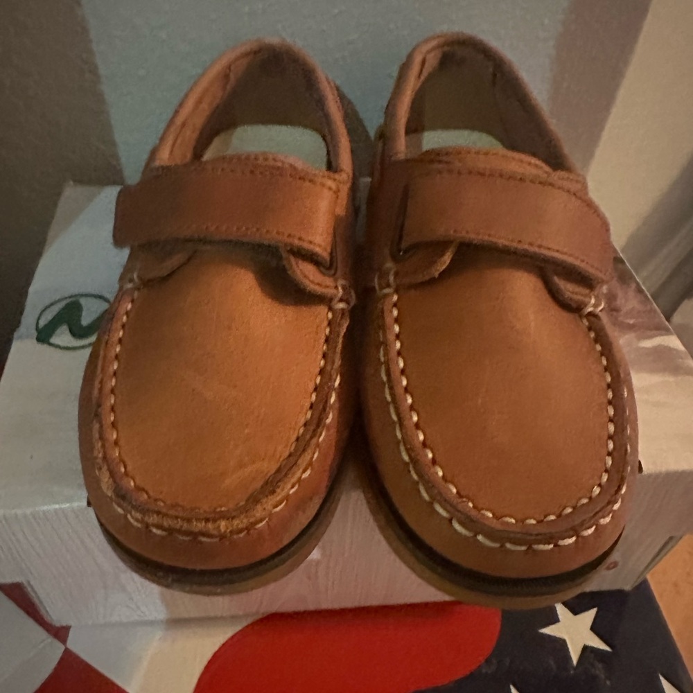 Naturino Tan Moccasins with Classic Stitching